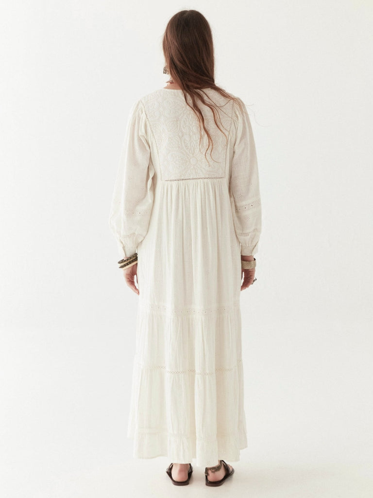 Amalia Dress - Mosaique Ivory - Maison Hotel