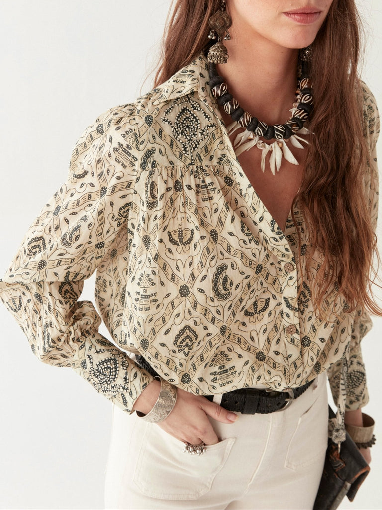 Anne Blouse - Java Vanilla - Maison Hotel