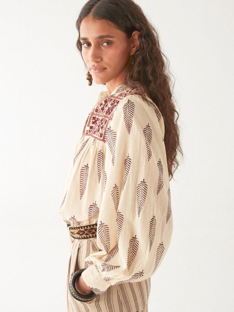 Anni Blouse - Boho Leaves - Maison Hotel