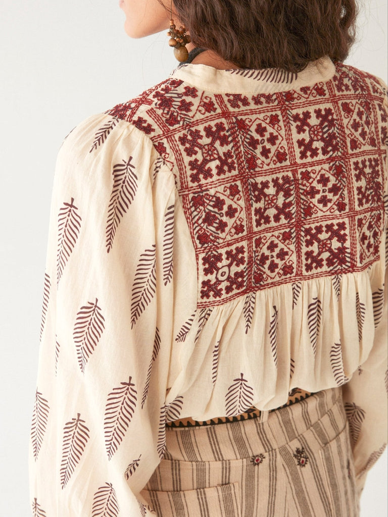 Anni Blouse - Boho Leaves - Maison Hotel