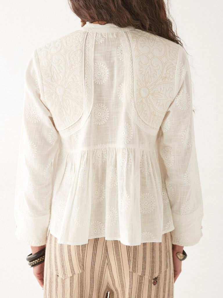 Ariana Blouse - Mosaique Ivory - Maison Hotel