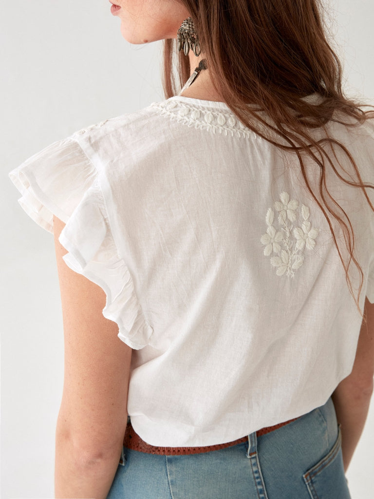 Ashanti Blouse - Chikan Bianco - Maison Hotel