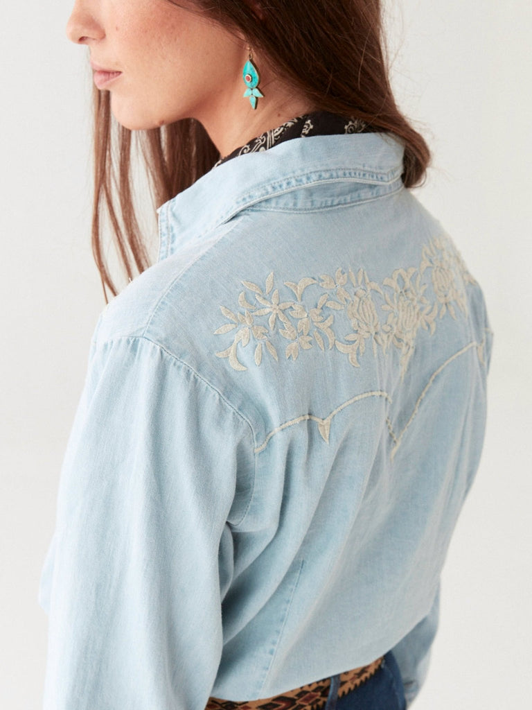 Austin Blouse - Mustang Blue - Maison Hotel