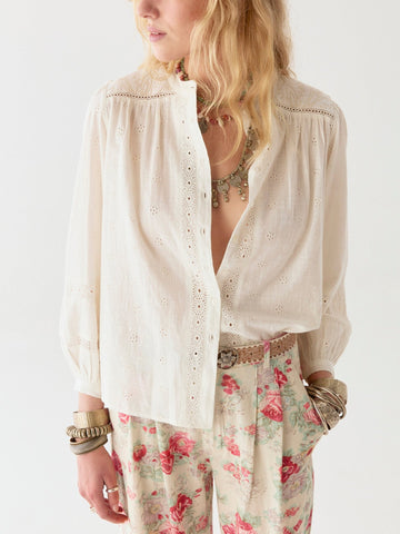 Colette Blouse - Mosaique Ivory - Maison Hotel