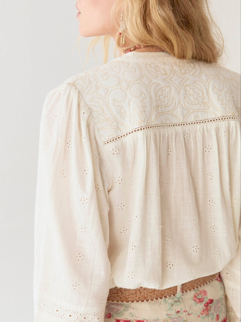 Colette Blouse - Mosaique Ivory - Maison Hotel