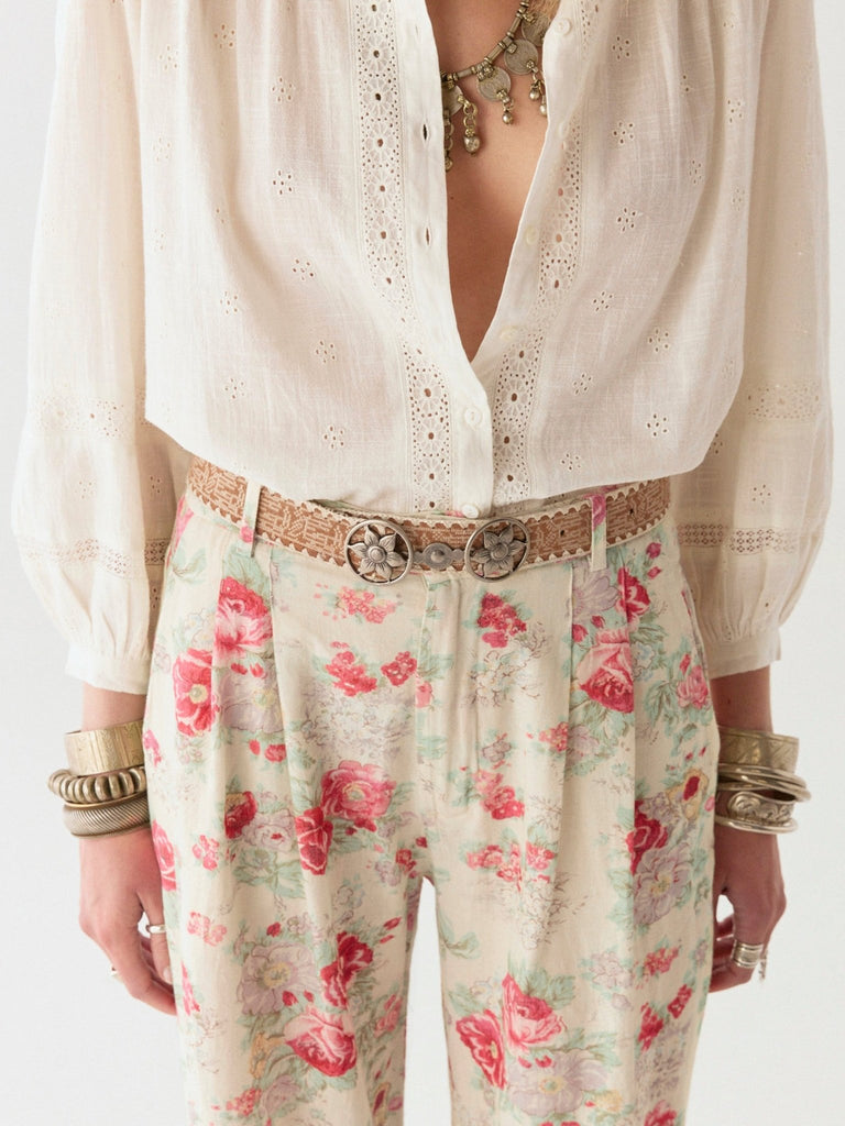 Colette Blouse - Mosaique Ivory - Maison Hotel