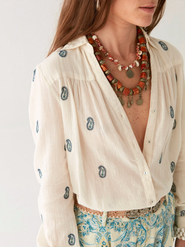 Dylan Blouse - Cachemira Ivory - Maison Hotel