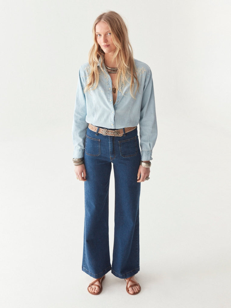 Edna Pant - Dark Denim - Maison Hotel