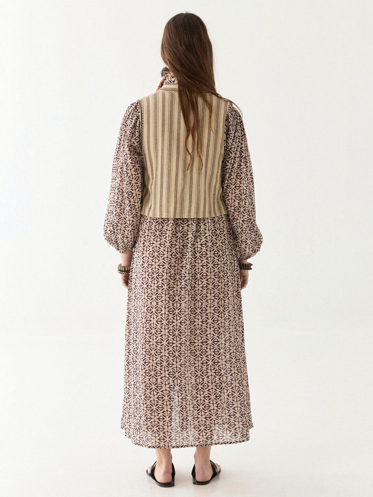 Elisa Dress - Cream Ikat - Maison Hotel