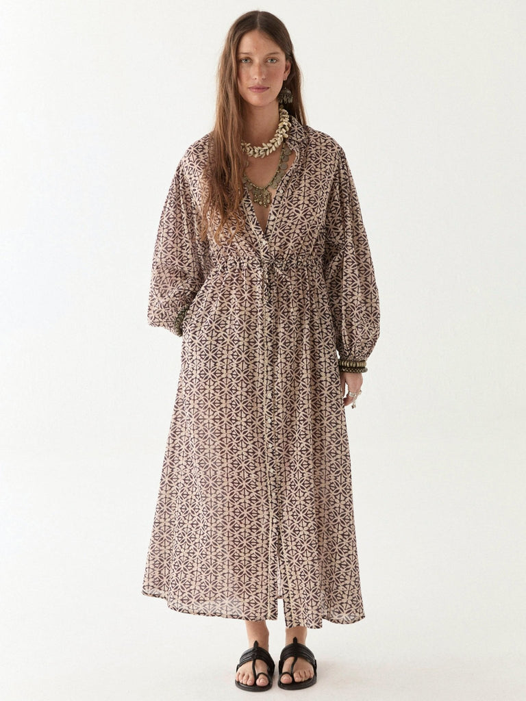 Elisa Dress - Cream Ikat - Maison Hotel