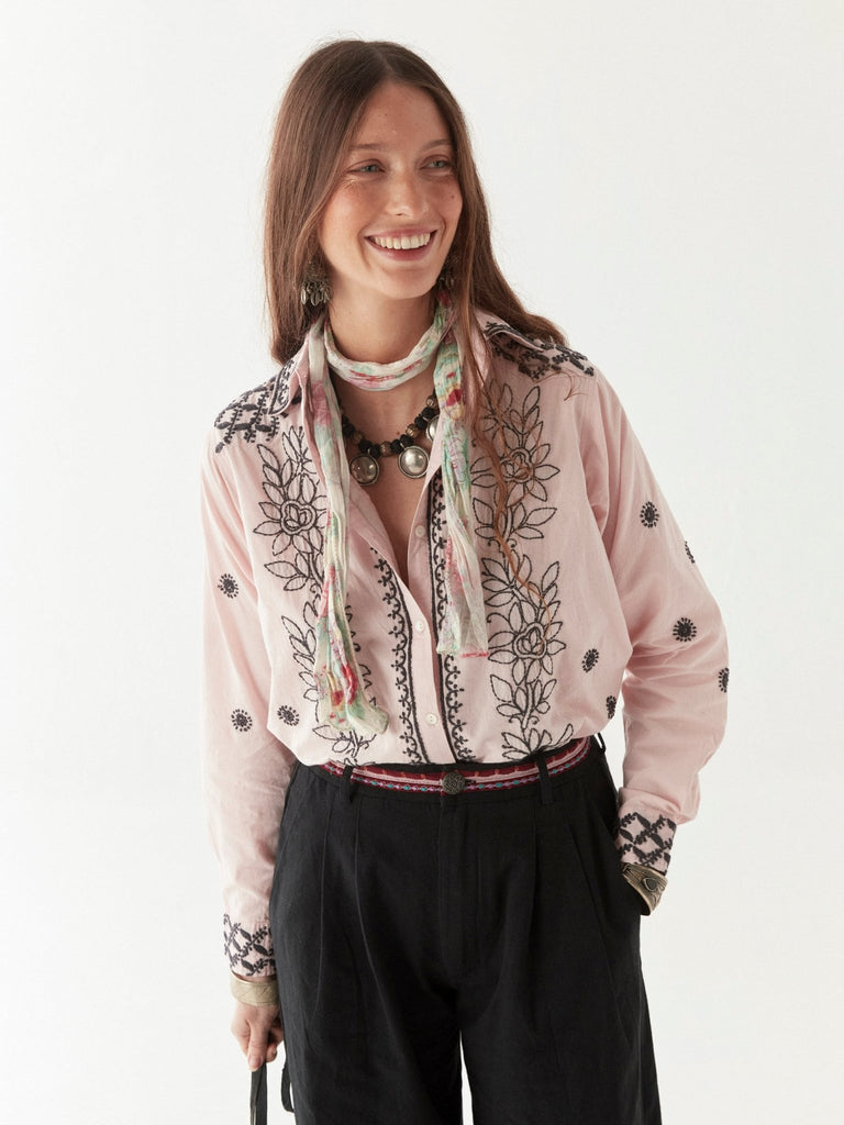 Ganges Blouse - Soft Pink - Maison Hotel