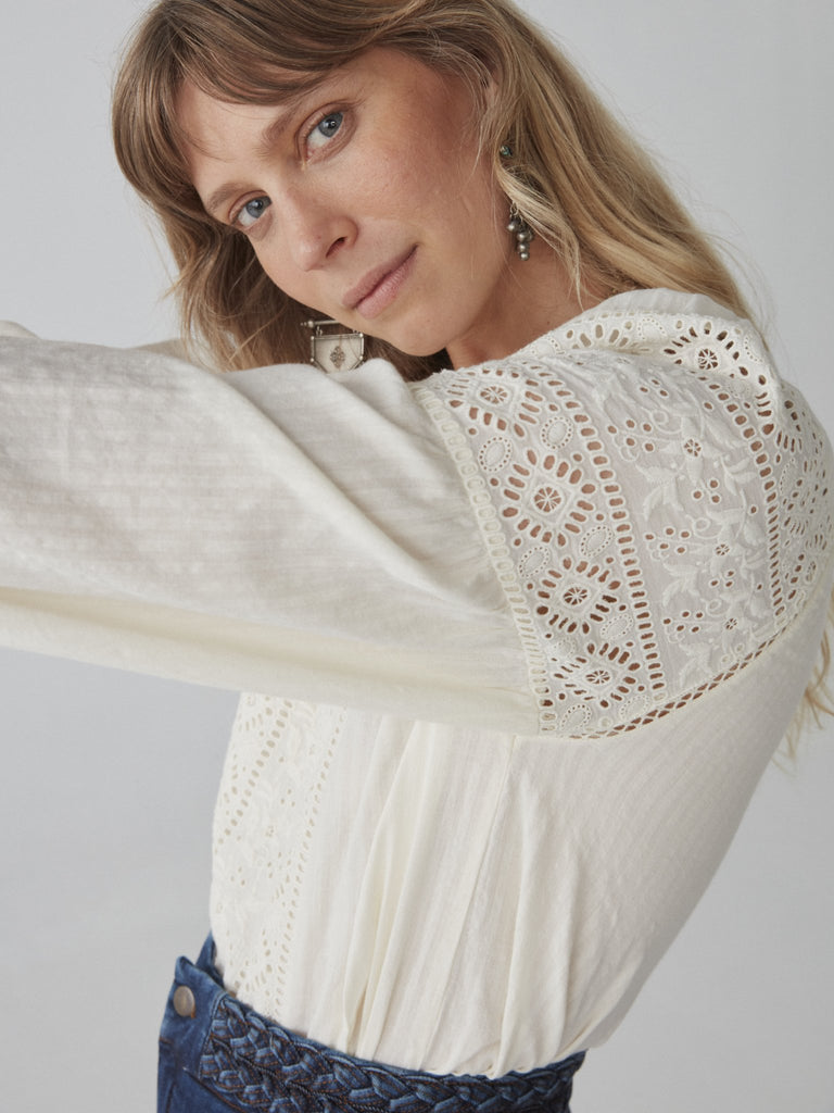 Josephine Blouse - Broderie Merengue - Maison Hotel