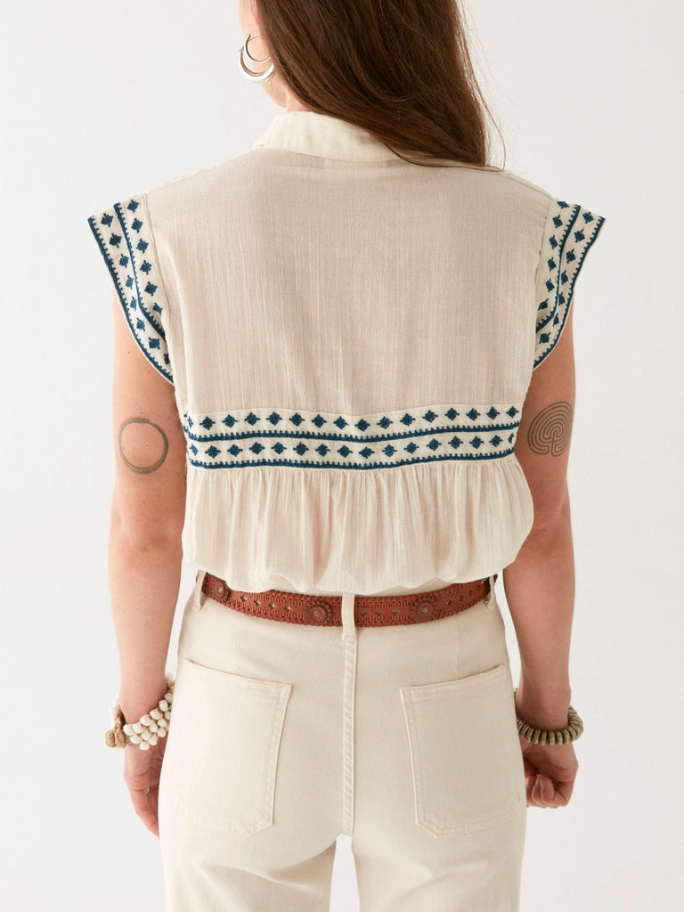 Mafalda Blouse - Daisy Panna - Maison Hotel