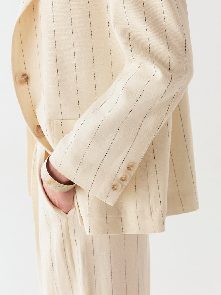 Paddy Jacket - Ecru Stripes - Maison Hotel