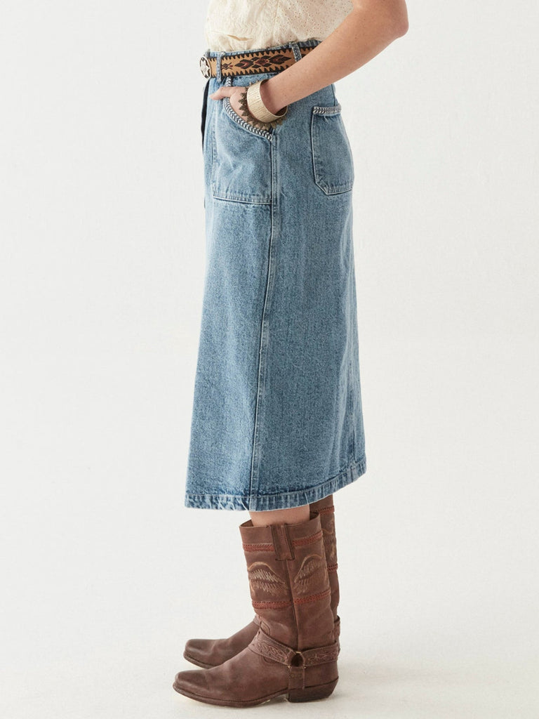 Parton Skirt - Western Blue - Maison Hotel