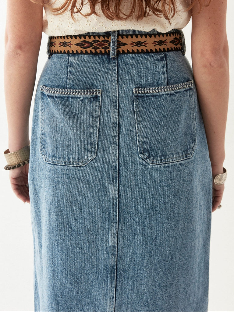 Parton Skirt - Western Blue - Maison Hotel