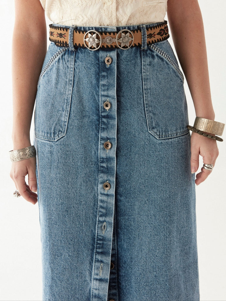 Parton Skirt - Western Blue - Maison Hotel