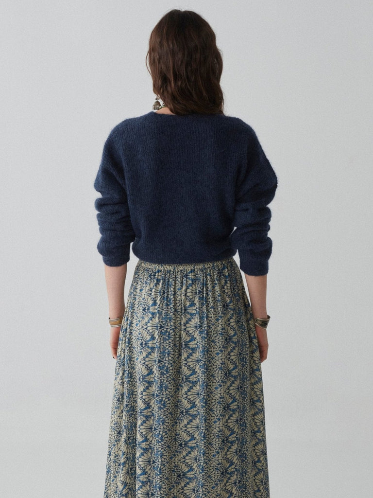 Philippo Sweater - Alpaca Blueberry - Maison Hotel