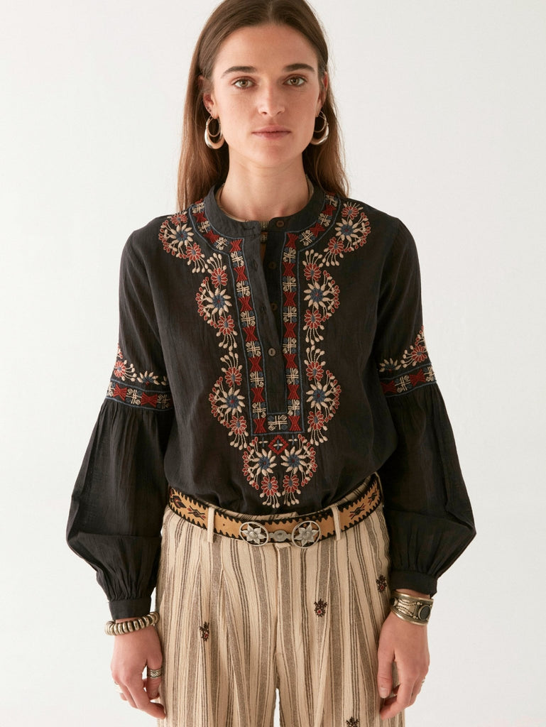 Veera Blouse - Dark Midnight - Maison Hotel