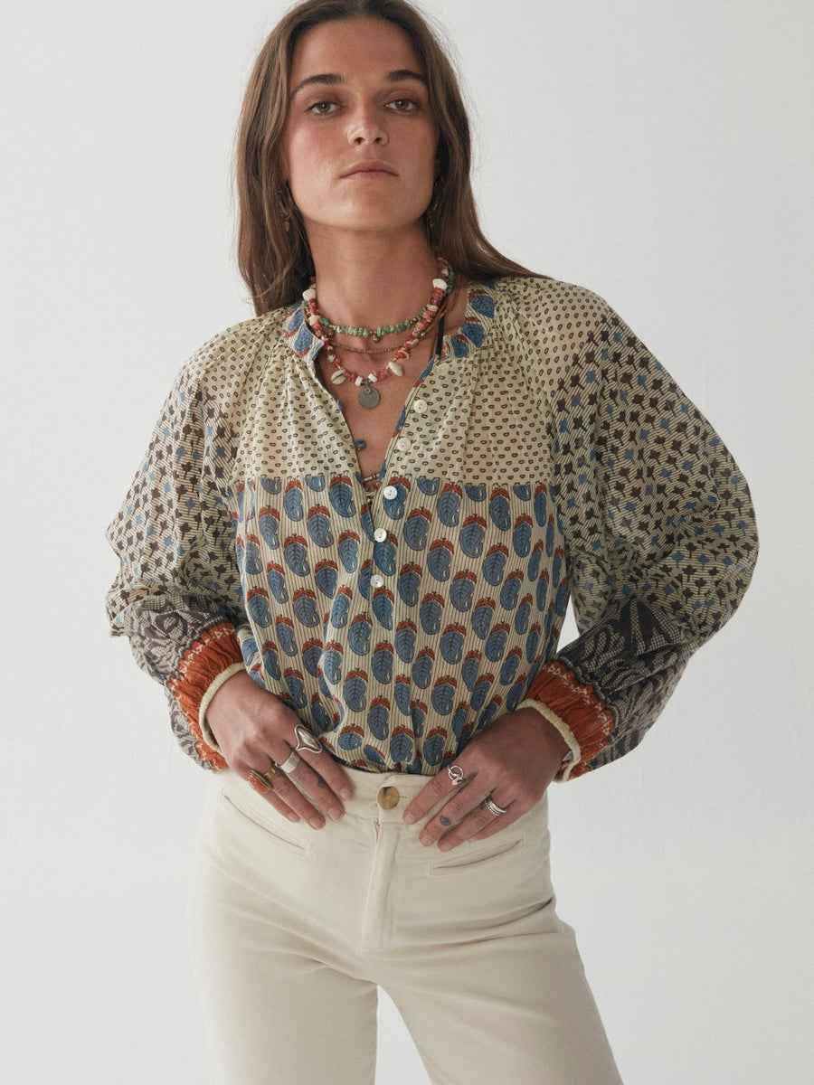 Paloma Blouse - Pantelaria Blue – Maison Hotel